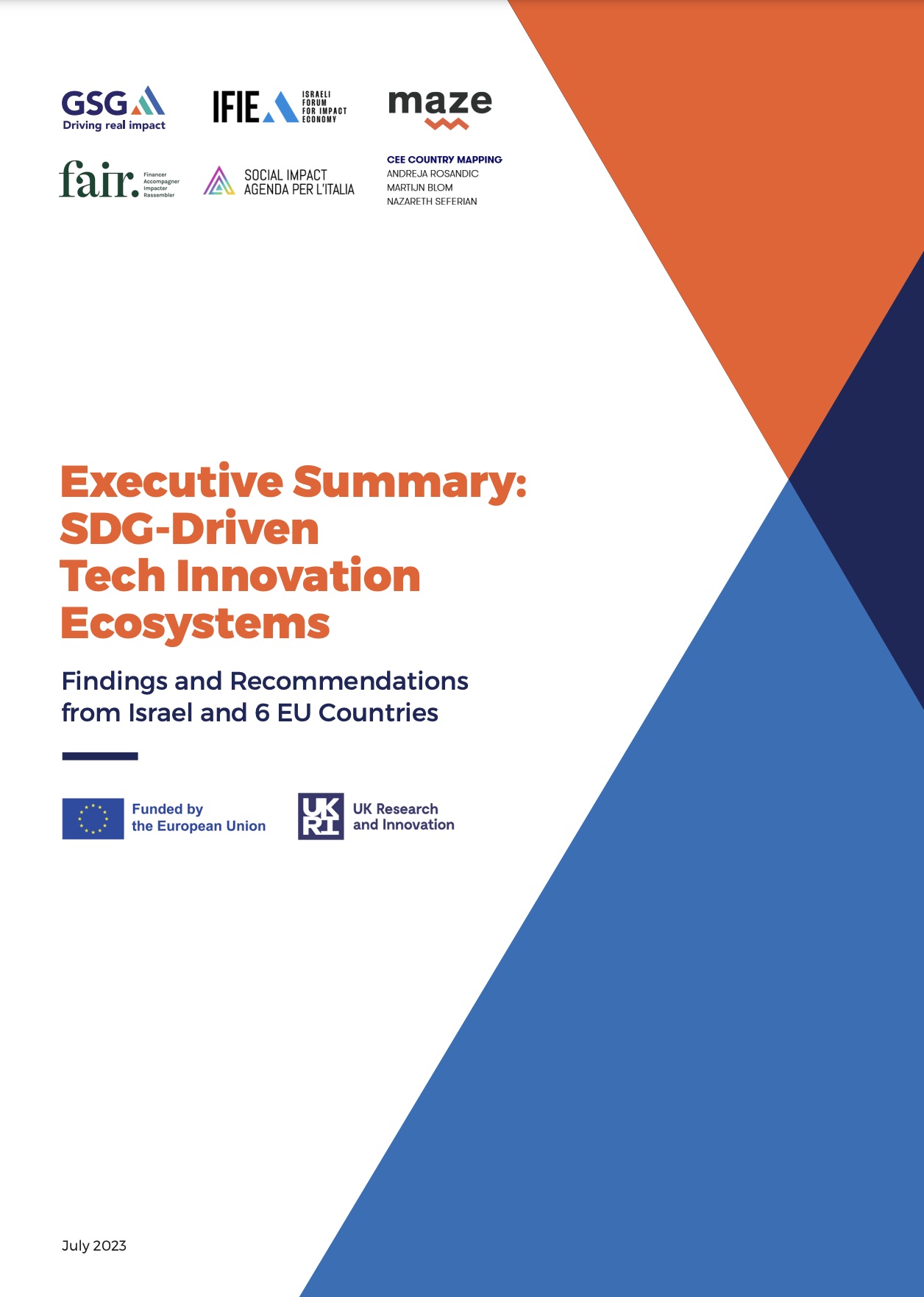 Executive Summary SDG Driven Tech Innovation Ecosystems