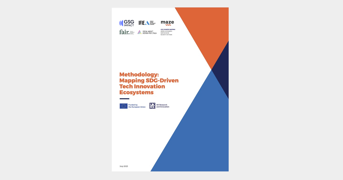 Methodology for Mapping SDG-Driven Innovation Ecosystems | GSG Impact